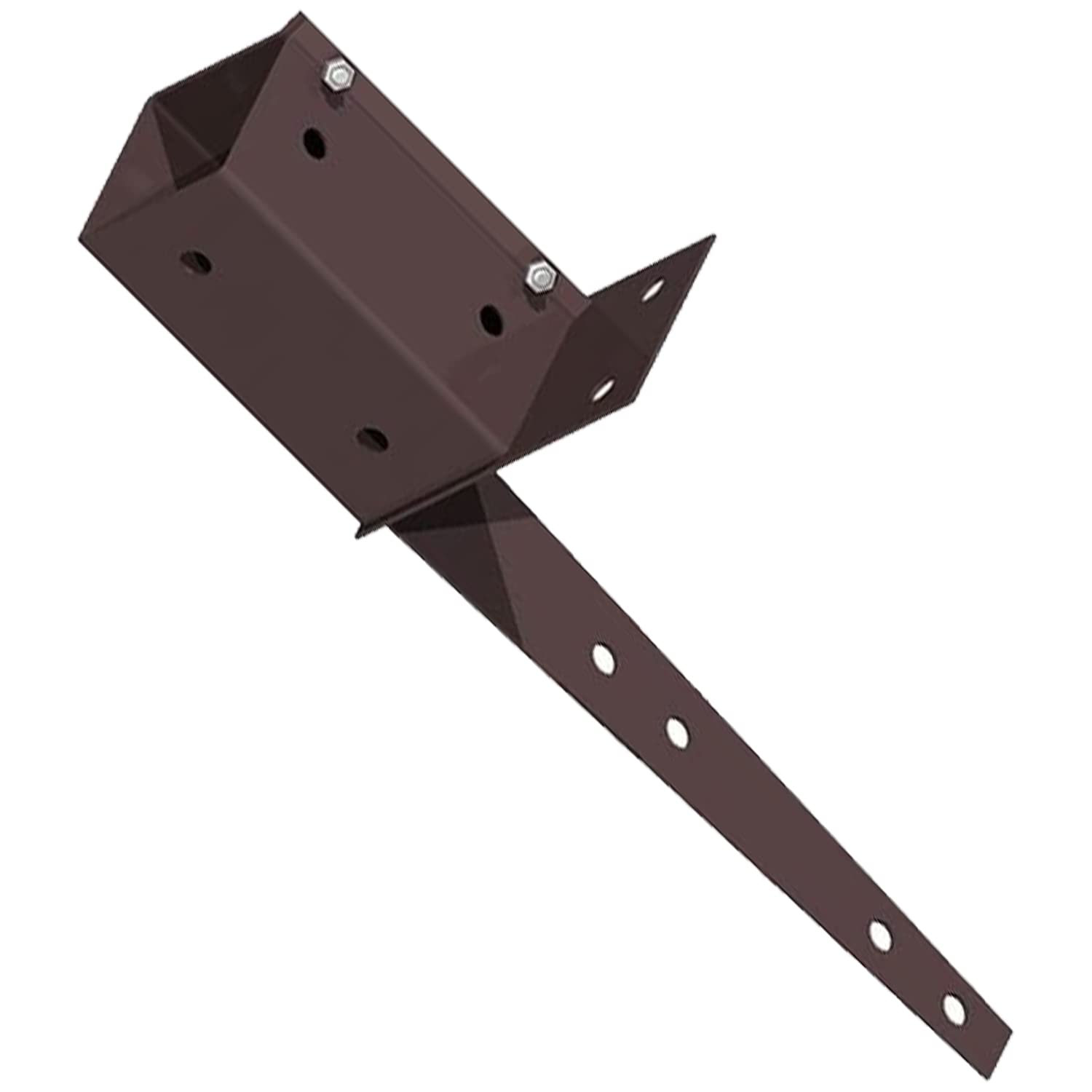Fencemate Brown Swift Clamp Wall Mount Post Support - 75Mm X 75Mm - Epoxy