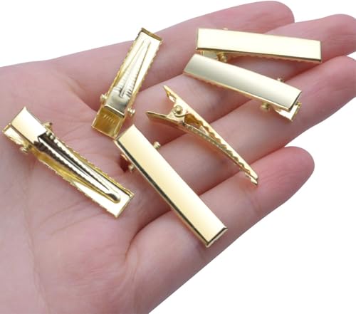 Image of NEOBABY Plain Alligator Metal Hair Clips | Crocodile Clips Styling Sectioning Hair Duck Teeth Hair pins | Curl Clips Barrettes | Craft DIY Accessories for Girls and Women's