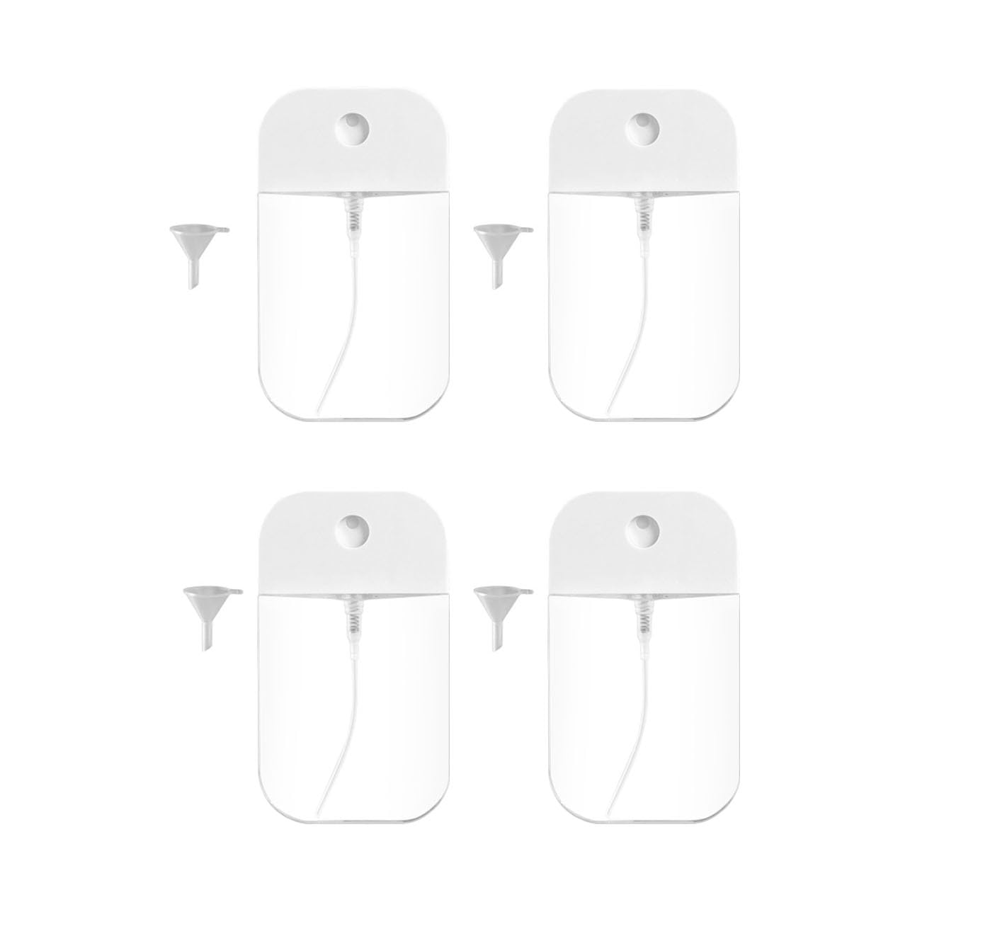 50 ML Portable Card Spray Bottles, Refillable Portable Empty Perfume Atomizer Vials,Suitable for essential oils, perfumes,facial mists, hair mists, small plant mists,4 Pack
