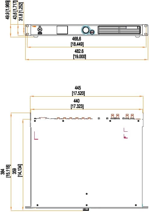 Dimensional drawing of the EnhanBili MX20 LED Screen Controller