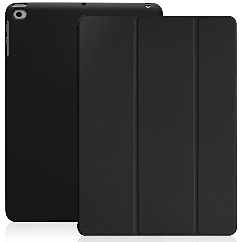 KHOMO iPad 2017 and 2018 9.7 inch Case - Dual Series - Ultra Slim Hard Cover with Auto Sleep Wake Feature - Black