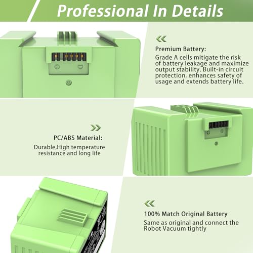 Image of ABL-D1 1800mAh /26Wh Battery for Roomba Replacement Battery for iRobot Roomba i&e Series i7 i7+ j7 j7+ i3 i3+ i4 i4+ e5 e6 Roomba Replacement Parts 14.4V (unsuitable for iRobot Roomba Combo Series)