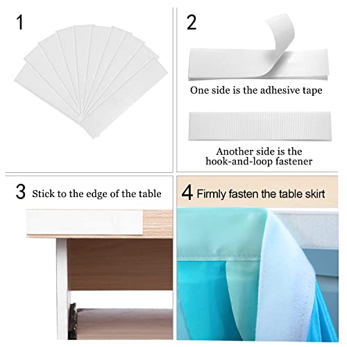 Co-Ave Blue Tulle Curly Willow Table Skirt Table Decoration Rectangle Or Round Table Ruffle Tutu Table Skirt For Birthday Party Baby Shower Wedding Decoration (L6(Ft), H30In) #TOP3