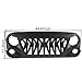 Hooke Road for Jeep JK Shark Grill Matte Black Front Grille Grid Compatible with Jeep Wrangler JK 2007-2018 Rubicon Sahara Sport Unlimited