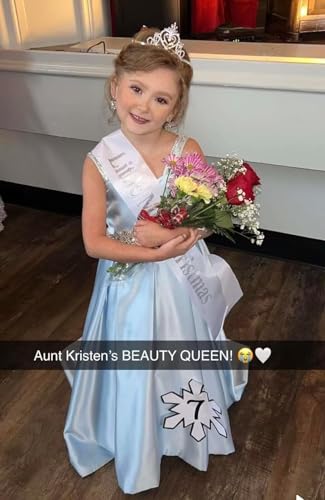 JISISANG Long Satin Flower Girl Wedding Dress Bridesmaid A-Line Party Dresses for Girls Princess Backless Pageant Prom Gown4