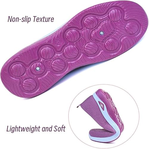 Summer Breathable Non-Slip Soft Sole Elderly Orthopedic Shoes for Women, Casual Comfortable Slip on Walking Flats for Middle-Aged and Seniors4