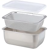 下村企販 保存容器 ヨーグルトの水切り バット 【日本製】 ステンレスで衛生的 お手入れ簡単 1パック(450g)入る コンパクト 健康 豆腐 野菜 お菓子作り 製菓 39523 燕三条 ギフト プレゼント 贈り物