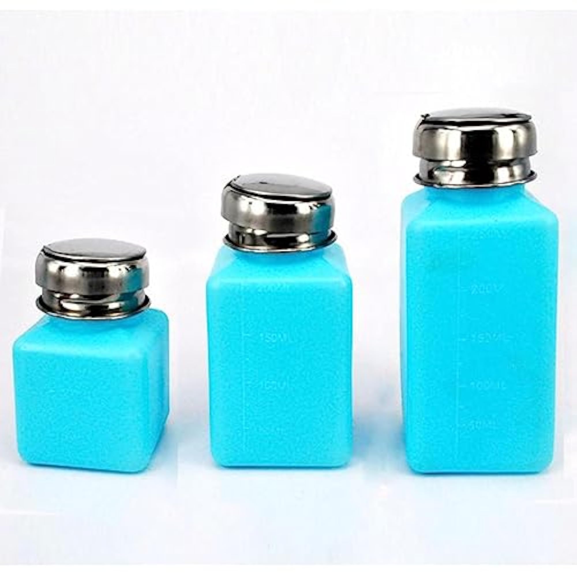 3X Push Down Empty Pump Dispenser Bottle, Durable Liquid Press Pumping