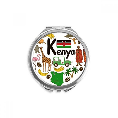 Miroir de maquillage poche rond portable multicolore accessoire beauté compact Kenya