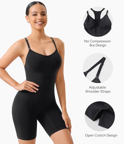 Nebility Shapewear Bodysuit for Women Tummy Control Body Suits Racerback Full Body Shaper Faja Seamless Butt Lifter3