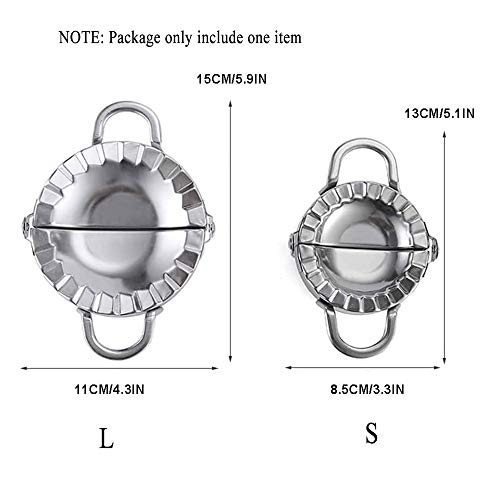 Htovila Dumpling Maker 1PC Dough Press Circle Cutter Ravioli Empanada Maker Stainless Steel Mold Kitchen Tools-S