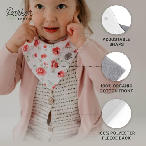 Parker Baby Bandana Drool Bibs 8 Pack Baby Bibs for Boys, Girls, Unisex - Soft & Stylish Teething Bibs for Babies4