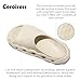 Ceroiress Men's Platform Recovery Slides Sport Sandals Flatform Chunky Cloud Trendy Height increase Clogs Stylish Comfort Fashion EVA(Beige, Adult, Women, 10, Numeric, US Footwear Size System, Medium)