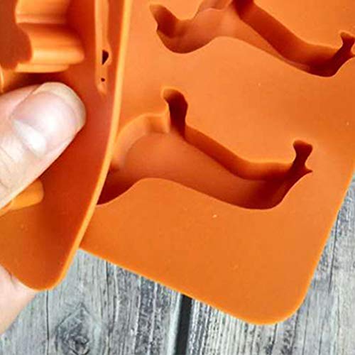 Hemoton Teckel hond gegoten siliconen ijsblokjesvorm ijsblokjesschaal dienblad voor whisky cocktails 9 roosters - Image 5