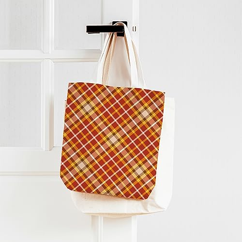 Whaline W9217 12Pcs Fall Cotton Fabric Bundles 10 X 10 Inch Autumn Buffalo Plaid Fat Quarters Plaid Quilting Patchwork Squares Sewing Fabrics For Harvest Thanksgiving Diy Handmade Craft Home Party Decor thumb #6