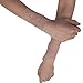 CALANTA Women Lace Wrist Cuff Bracelet Floral Stretch Wedding Wristbands Tattoo Cover 2 Pcs Set Short Kahki
