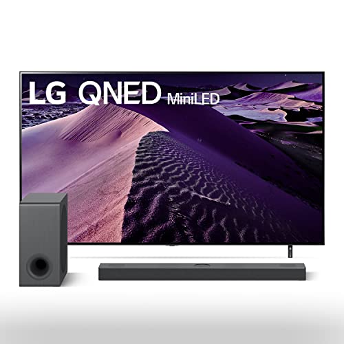 Image of LG 86-inch Class QNED85 Series 4K Smart TV with Alexa Built-in 86QNED85UQA S80QY 3.1.3ch Sound Bar w /Center Up-Firing, Dolby Atmos DTS:X, Works w /Alexa, Hi-Res Audio, IMAX Enhanced