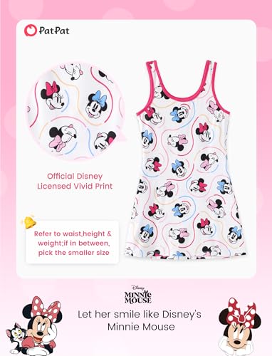 Image of Disney Stitch Princess Frozen Elsa Minnie Mouse Girls Tank Dress Sleeveless A-Line Sundress Summer Beach Clothes 2-9 Years