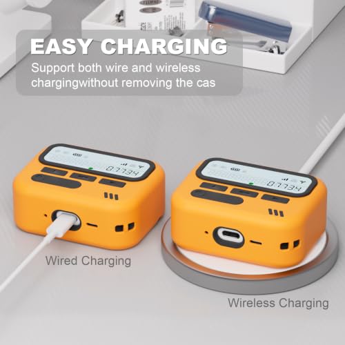 Image of for AirPods Pro 3 Case with Safty Lock,Retro Inspired Pager Style (Yellow)