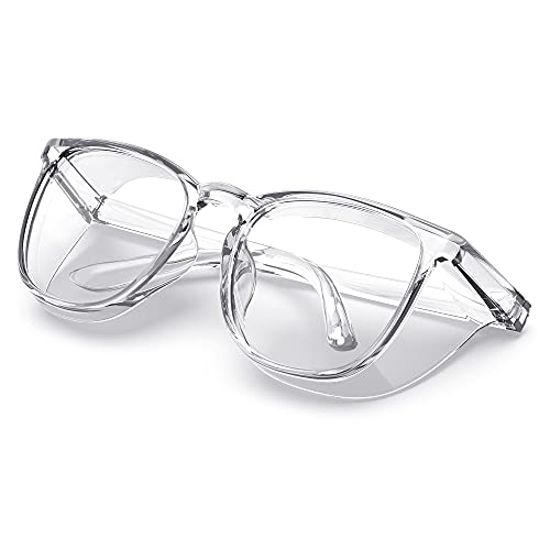 MEIGIX Stylish Safety Glasses, Clear Anti-Fog Anti-Scratch Protective Glasses...
