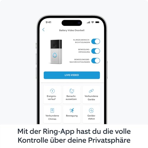 Ring Battery Video Doorbell (2024) | DIY Wireless Video Doorbell Camera with Head-To-Toe View, HD Video | Easy to install (5 min) | With Built-in Battery I 30-day free trial of Ring Home - View 8