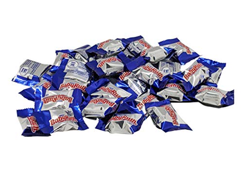 Baby Ruth Mini Candy Bars - 3LB Resealable Stand Up Bulk Bag (approx. 105 pieces) - Milk Chocolate, Caramel, and Peanut Candy - Individually Wrapped Bulk Chocolate Candies