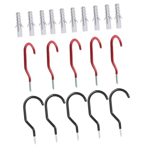 Abaodam 10セット 頑丈なスチール製自転車フック 転倒防止ソフトコーティング付き 壁や天井取り付け用収納ハンガー ガレージや家用ユーティ