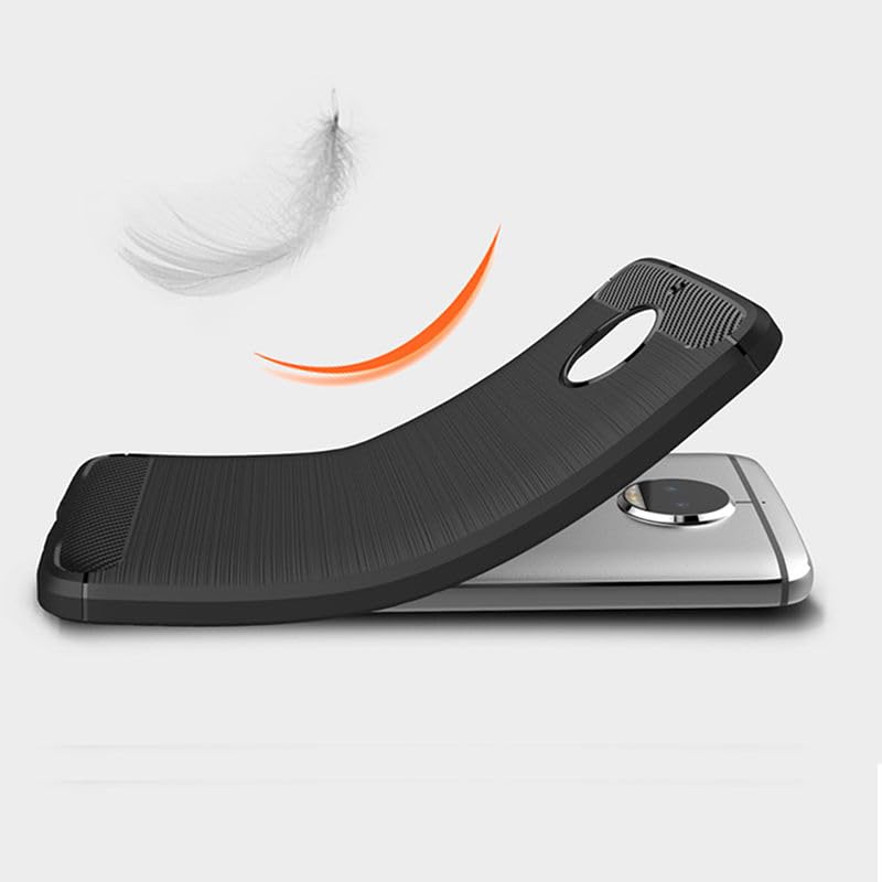 Image of Hybrid Carbon Fiber Back Case for Moto G5s Plus (Blue)