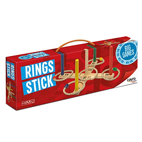 Cayro - Rings Stick - Modelo Tamaño Grande - + 5 - Juego de Mesa para Niños y Adultos - Lanzamiento de Anillas de Yute...