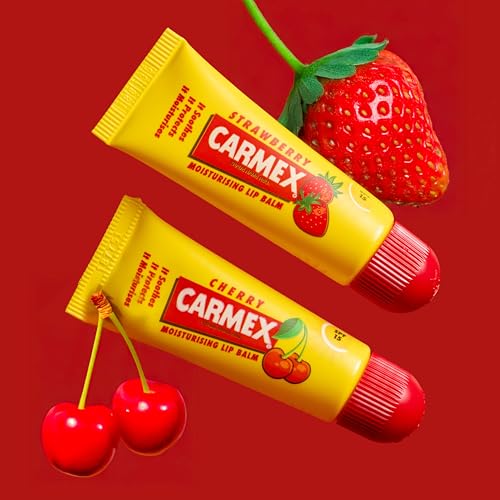 Carmex Lip Balm Tube Set, Cherry & Strawberry, 1 count (Pack of 2) - Image 3