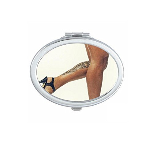 Miroir ovale compact mignon de poche comme cadeau original pour passionnés de tattoo