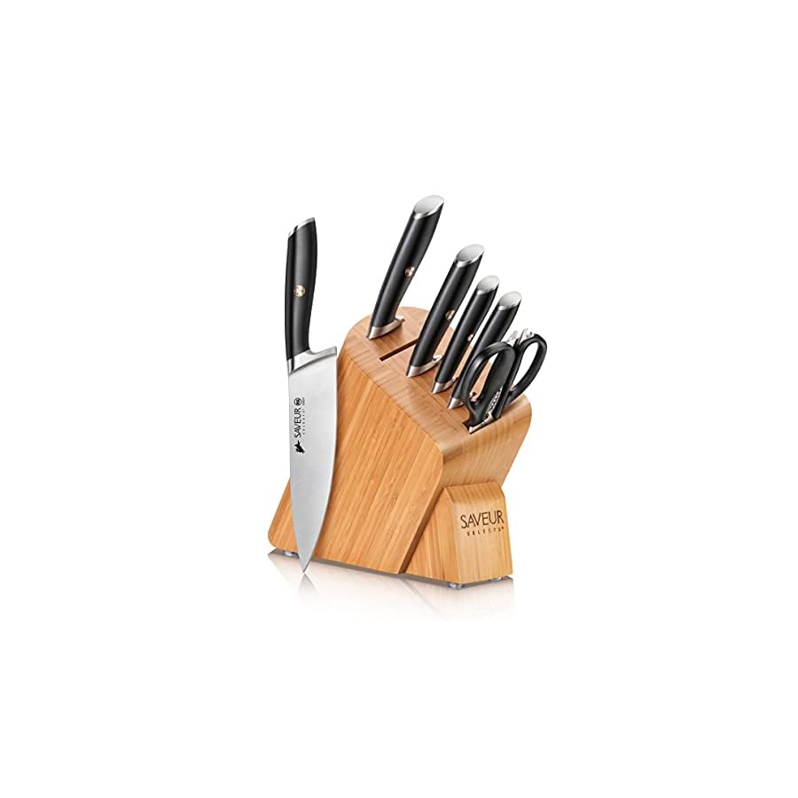 Saveur Selects 1026313 German Steel Forged 7-Piece Knife Block Set