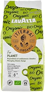 Lavazza, Tierra For Planet, Coffee Beans, Ideal for Espresso Machines, with Fruity and Flowery Aromatic Notes, Mild and Fruity Taste, 100% Organic Arabica, Intensity 6/10, Light Roast, Pack of 500g