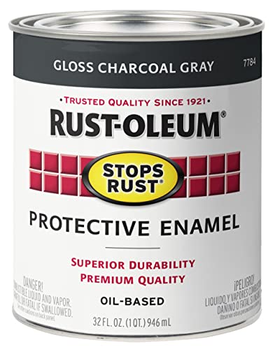 Image of Rust-Oleum Stops Rust Brush On Protective Enamel Paint, Gloss Charcoal Gray