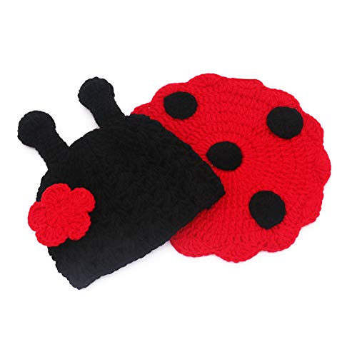 YYZP Baby Photo Prop Outfit Newborn Knit (Ladybug)