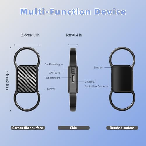 128GB(9200 Hours) Keychain Voice Recorder,Audio Recording Device with Triple Noise Reduction,Voice Activated Recorder,HD Playback for Lectures,Meetings,Interviews