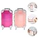 FOMIYES 2pcs Simulation Trolley Case Makeup Case Mini Suitcase Mini Luggage Empty Lash Container Makeup Tool Organizer Eyelash Holder Case Suitcases