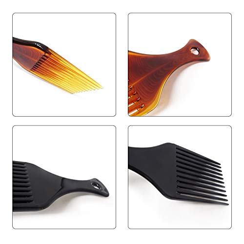 Peines para cabello 2 piezas plástico para cabello rizado miniatura 4