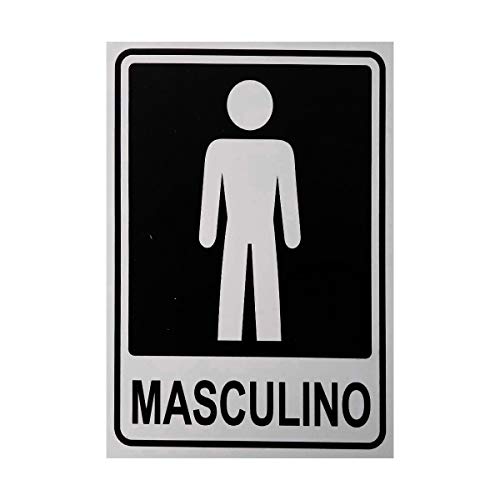 Placa De Sinalização Banheiro Masculino 15X20 Pacific - PS04 F5e