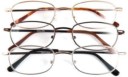 OPTX 20/20 Alpha Alloy Readers, Metal Readers +500, (Pack of 3)