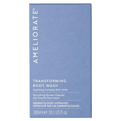 AMELIORATE Transforming Body Wash 300ml for Keratosis Pilaris (KP), Rough & Dry Skin | Hydrating Soap-Free Cleanser with Omega Oils | Dermatologist Approved & Pregnancy Safe
