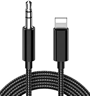 VAN GOHO Aux Cable for iPhone in Car 3.5mm Aux Cord Adapter Compatible with iPhone 14/13 /12/11/11Pro Max/Pro/Xs/XR/X/8/7 Male Stereo Audio Cable for Home/Car Stereo/Speakers/Headphones-Black(1M)