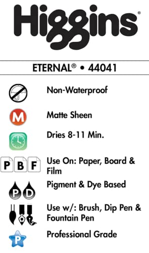 Higgins Black Eternal Ink, 2.5 Oz Bottle (44041) #TOP3