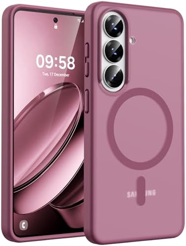 TOCOL Hülle für Samsung Galaxy S26, Kompatibel mit MagSafe, Pflaume | Eingebauter Magnetring, Vollständiger Kameraschutz, Militärschutz Stoßfest Kratzfest Haltbarkeit, Durchscheine