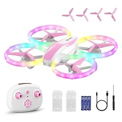 Mini Drohne für kinder 5 LED Lichteffekte Geschenk mädchen Spielzeug Mädchen Junge Geschenkideen RC Flugzeug Drone Anfänger Höhe halten 360°Flips 3 Speed-Modus Indoor Outdoor