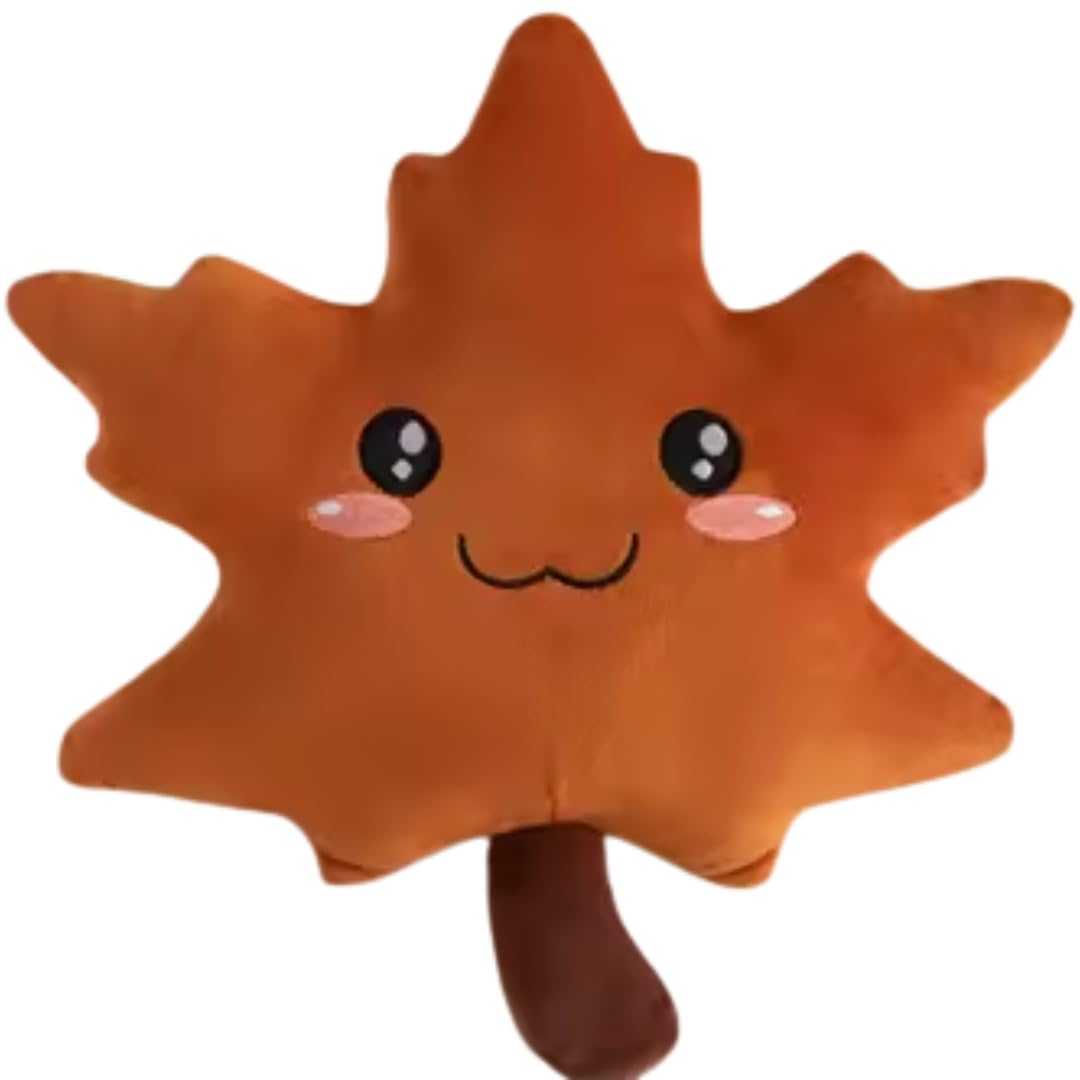 Cozy Maple Leaf Accent Pillow Soft Decorative Throw Cushion Unique Fall Decor for Sofa Chair Kids Room Nursery Autumn Themed Gift Small Plush Comfort-image-11