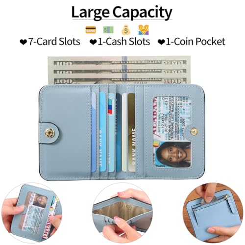 Leather Wallet for Women Bifold Card Holder Small Purse with Zipper Coin Pocket Multicard Women's tassel Coin Purse2