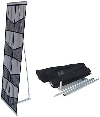 Signworld 8-Pocket Fabric Mesh Roll Up Literature Rack Display
