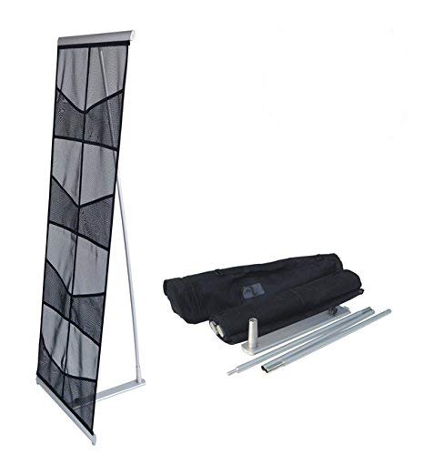 Signworld 8-Pocket Fabric Mesh Roll Up Literature Rack Display