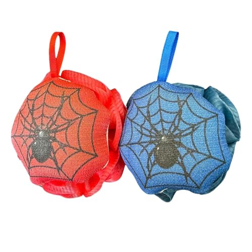 2Pcs Bath Sponge Loofah Spider Shower Loofahs Exfoliating Body Scrubber Body Wash Puff Shower Puff Loofah Sponge for Men Women